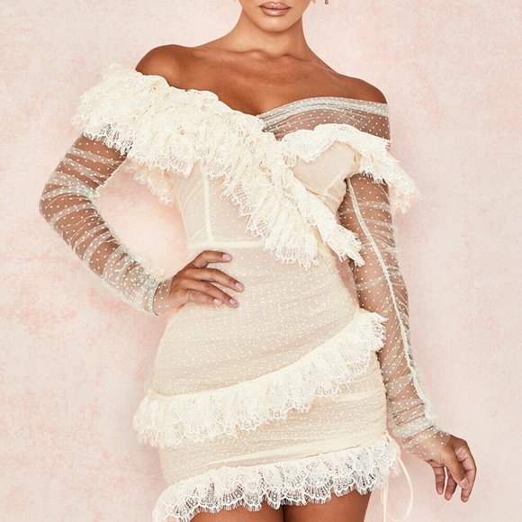House of CB 'Sorrel' Ivory Lace Frill Mini S - Picture 5 of 5